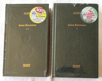 &amp;quot;ANNA KARENINA&amp;quot;, Vol. I+II, Lev Tolstoi, 2008. Biblioteca ADEVARUL. Carti noi foto