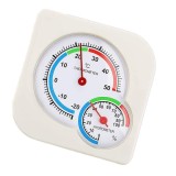 Termometru si higrometru analog, alb, -20 C pana la +50 C, 7.5 x 1.3 cm , monitorizare precisa a temperaturii si umiditatii ambientale