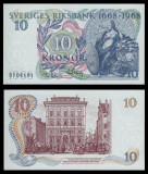 SUEDIA █ bancnota █ 10 Kronor █ 1968 █ P-56 █ COMEMORATIV █ UNC █ necirculata