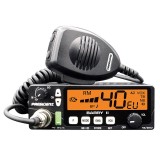 Statie radio CB Barry II President, 4 W, 12/24 V, VOX, 40 canale, USB, Negru