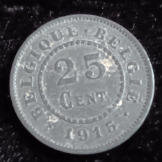 M3 C50 1 - Moneda foarte veche - Belgia - 25 centimes - 1915