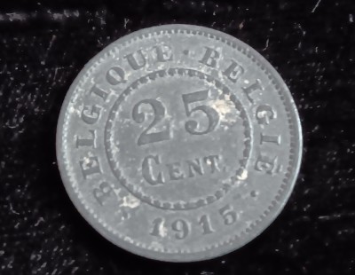 C50 - Moneda foarte veche - Belgia - 25 centimes - 1915 foto