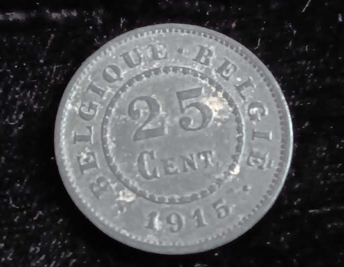 C50 - Moneda foarte veche - Belgia - 25 centimes - 1915