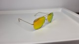 Ochelari de soare Aviator - Lentile Portocaliu Oglinda - Ochelari Pilot