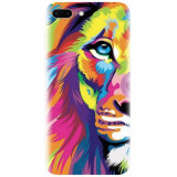 Husa silicon pentru Apple Iphone 8 Plus, Colorfull Lion 002