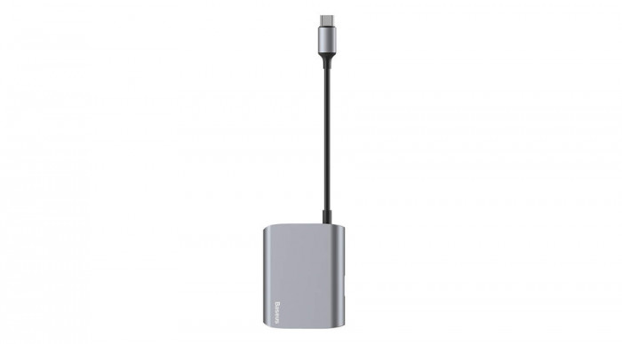 Baseus Enjoyment series USB-C la adaptor USB 3.0 VGA HUB gri (CATSX-E0G)