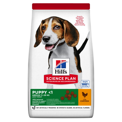 Hill&amp;amp;#039;s Science Plan Canine Puppy Medium Chicken 18 kg - AMBALAJ DETERIORAT foto