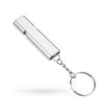 Fluier Dublu Foarte Puternic, din Aluminiu cu Inel pentru Chei, pentru Arbitrii si Diverse Activitati in Aer Liber, Argintiu, Premium, CBD CORAL BEST