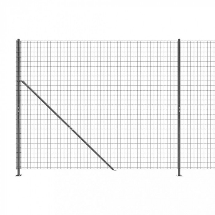 Gard plasa de sarma cu bordura, antracit, 1,4x10 m GartenMobel Dekor