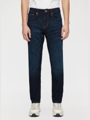 Blugi barbati Nelio, cu talie medie si croiala Slim Fit, Slim Leg, Bleumarin inchis, W29 L30