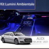 Lumini ambientale Audi A8 2018-2021 set complet control telefon sau sistem original CarStore Technology