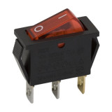 Interupator basculant 1 circuit 10A-250V OFF-ON lumini de rosie, Carguard