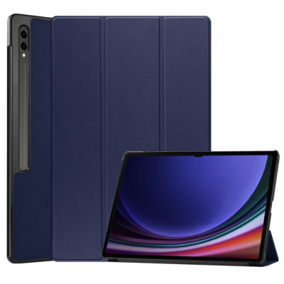 Husa tableta compatibila samsung galaxy tab s9 ultra, foldpro cu microfibra, auto sleep/wake, blue foto