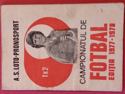 Agenda fotbal - Editia 1977-1978 (AS LOTO PRONOSPORT) foto
