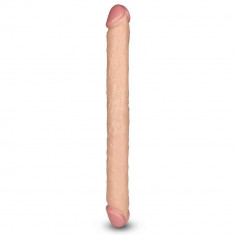 Dildo Dublu Realist Keon, PVC, Natural, 40.5 cm