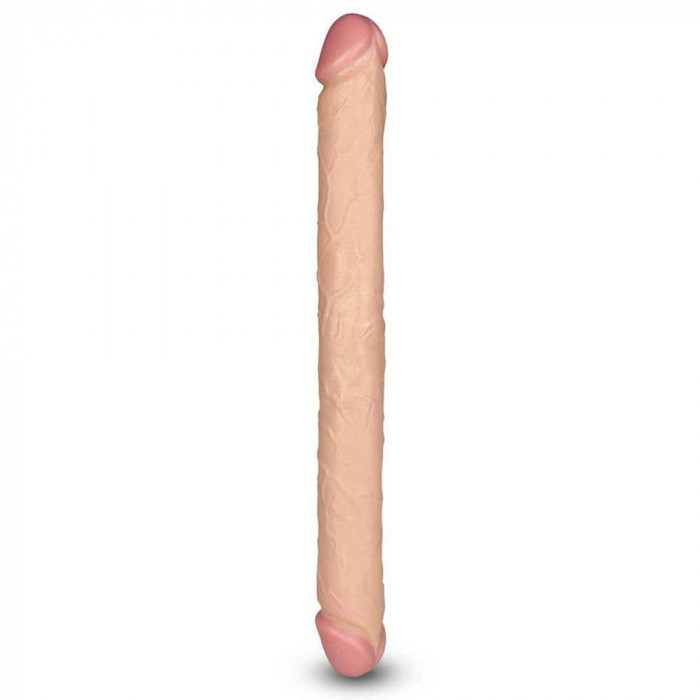 Dildo Dublu Realist Keon, PVC, Natural, 40.5 cm