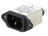 Conector alimentare AC YUNPEN - 6A, 250VAC, montare pe panou