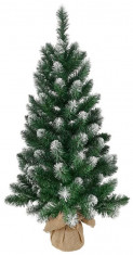 MagicHome Pom de Crăciun Nico, brad &amp;icirc;n iută, cu v&amp;acirc;rfuri &amp;icirc;nzăpezite, 60 cm foto