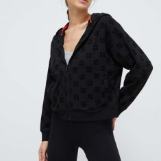 HUGO bluză femei, culoarea negru, cu glugă, uni 50510997