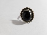Inel din argint vintage cu onix #6140