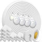 Protecții pentru muchii HAPPY CHLEA&reg; și 8 protecții din spumă pentru colțuri. Protecții pentru muchii de masă și colțare: 6,4 m total pentru colțurile