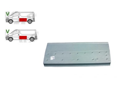 Panou lateral Opel Vivaro, 01.2001-12.2006; Opel Vivaro, 01.2007-10.2014, stanga, Aftermarket foto
