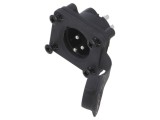 Conector XLR AMPHENOL AXS3MP2 3 pini IP65 soclu tată drept pentru lipire 15A 133V