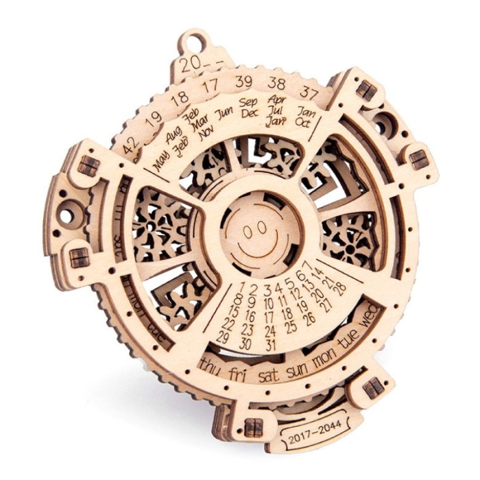Puzzle 3D, din lemn, Calendar, 21 Piese, din lemn, 10.5 x 9.5 cm, element decorativ in casa ta