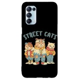 Husa compatibila cu Oppo A5 (2020) model Street cats, Silicon, TPU, Viceversa, Transparent, Carcasa