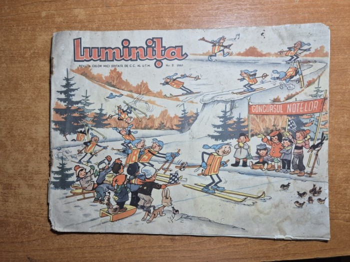 revista pentru copii - luminita - februarie 1961 - poezii , cantece,jocuri ,benzi desenate,divertisment
