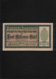 Germania 5000000 (5 milioane) marci mark Munchen Staatsbank 1923 seria652284