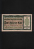 Germania 5000000 (5 milioane) marci mark Munchen Staatsbank 1923 seria652284