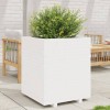 VidaXL Jardinieră de grădină, alb, 60x60x72,5 cm, lemn masiv de pin