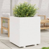 VidaXL Jardinieră de grădină, alb, 60x60x72,5 cm, lemn masiv de pin