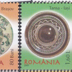 2007 Cermica romaneasca Farfurii taranesti II LP1765 MNH Pret 3,9+1Lei
