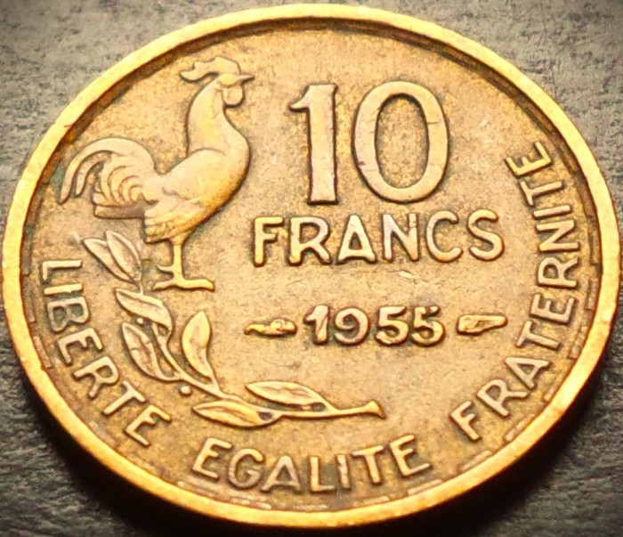 Moneda istorica 10 FRANCI - FRANTA, anul 1955 * cod 5251