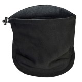 Fular Circular Sport Negru Fleece cu Şiret 30x25cm