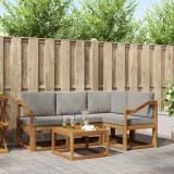vidaXL Set de canapele de exterior 5 pcs Gri natural și deschis 3366374