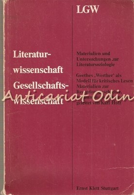 Goethes ,Werther&amp;#039; Als Modell Fuer Kritisches Lesen - Karl Hotz foto