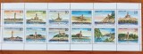 YUGOSLAVIA-Poduri pe Dunare set complet 12val.-MNH NESTAMP. -Calitate EXTRA, SUA, Arhitectura, Nestampilat