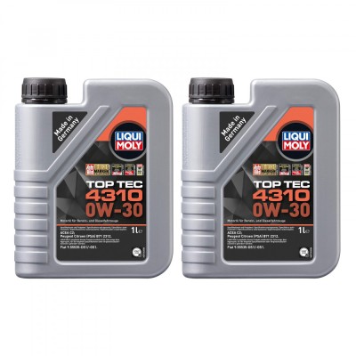 Pachet 2 litri Ulei Liqui Moly top Tec 4310 PSA 0W30 foto