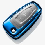 Husa Cheie Auto FORD TPU+PC Albastra Cheie Briceag (Ford Focus, Fiesta,Transit) AutoProtect KeyCars, Oem
