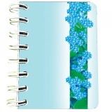 Carnet cu spira Nu-ma-uita turcoaz, 7 x 10 cm, 75 foi veline