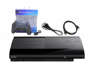 Consola Sony Playstation 3 Super Slim, PS3, 500GB, 1 joystick, negru foto