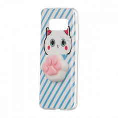 Set 1x Carcasa Husa silicon Samsung Galaxy S8 model Squishy 4D Cat Paw + Folie sticla securizata Samsung Galaxy S8, Antisoc, Viceversa foto