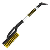 Perie cu racleta pentru geamuri auto, zapada si gheata, lama din alama, Nice Touch Aluminium 75 cm, maner ergonomic antiderapant, Tom-Par