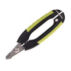 Cleste Pufo Pet pentru taiat unghii la pisici si caini, 16 cm, negru/galben