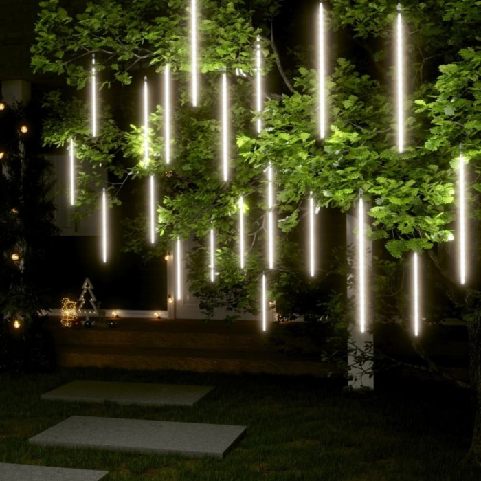Lumini de meteoriți 20 buc. alb rece 50 cm 720 LED int./ext.