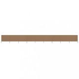 vidaXL Paravan anti-v&acirc;nt cu 9 panouri, gri taupe 1200 x 160 cm, textil