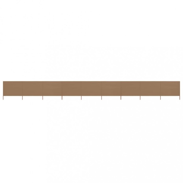 vidaXL Paravan anti-v&acirc;nt cu 9 panouri, gri taupe 1200 x 160 cm, textil